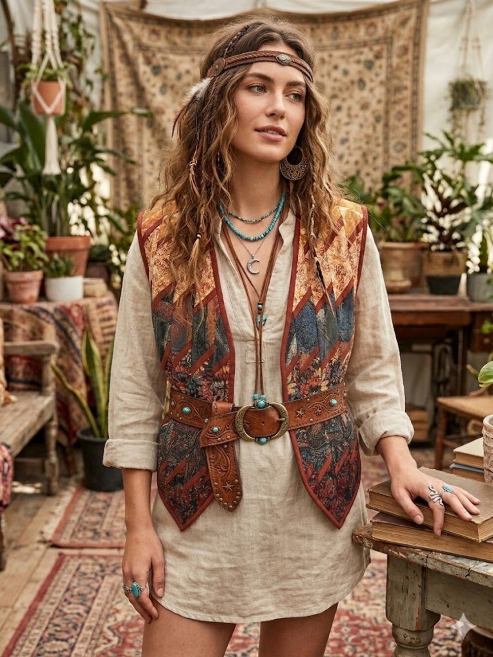 Quilted Patchwork Vest - Reversible - Handmade - Boho